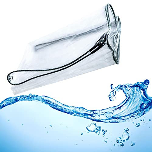 BAILR Lona Impermeable Transparente Exterior 4x8m, Lonas Transparente Ojales, Lona de Proteccion Transparente, Resistente a La Intemperie, para Muebles, Jardín, Piscina (A 4x8m)