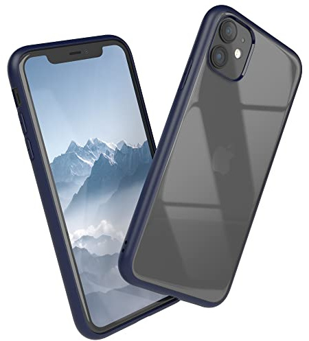 EAZY CASE Clear Hybrid Bumper Hülle kompatibel mit iPhone 11, Handyhülle mit Ultra Aufprallschutz, Stoßfest und Kratzfest, dünne Schutzhülle mit Kameraschutz, Slim Cover Handy Case, Nacht Blau