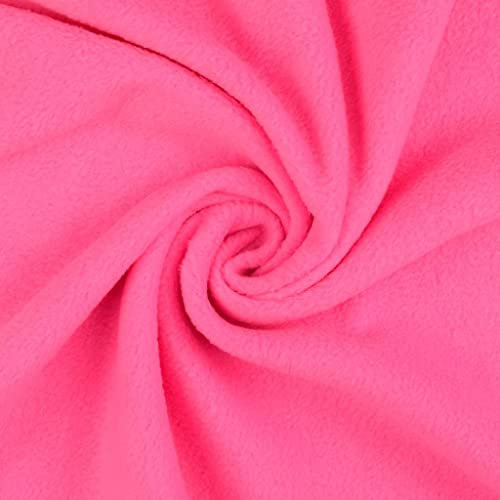 Polarfleece Antipilling ARTHUR von Stofftreff Santi®-0,5 m Schritte -64 x Uni Farben - Kuschelfleece -Meterware - Fleece Stoff- 400g/m- Decken, Nähen (Neonpink-5431-arthur)