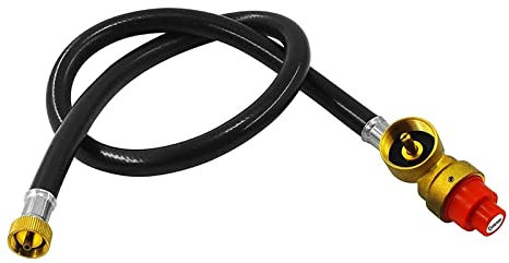 NOBRIM Camping Stove Replacement Regulator Hose Convert To 1lb Disposal Bottle Gas Hoses And Regulators 26inch Fuel Propane Butane