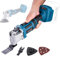 KATSU FIT-BAT Multiherramienta Oscilante Inalámbrica Brushless 21V Motor sin Escobillas con 6 Velocidades, Sistema de Cambio Rápido, para Lijar, Raspar y Tronzar, sin Batería ni Cargador