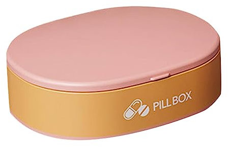 Reise Pillenbox Kunststoff Pillen-Organizer 6 Fächer Tragbare Pillendose Vitamindose Vitamin-Behälter Mini Tablettendose Tablettenbox Medikamentenbox (Orange)