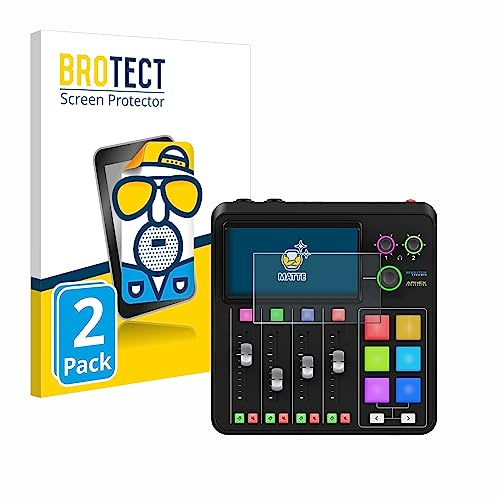 BROTECT Schutzfolie für Rode Rodecaster Duo | 2 Stück Entspiegelnder Displayschutz Made in Germany Matte Displayschutz-Folie Anti-Reflex Anti-Fingerprint Einfache Montage