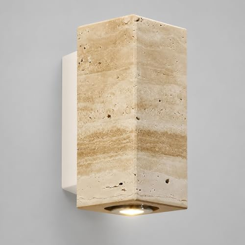 YKSJDFH Luz De Pared para Exteriores De Travertino Amarillo, Piedra Natural para Jardín, Farol De Pared Duradero Impermeable, Lámpara De Pared A Prueba De Herrumbre para Pasillo De Porche GU10