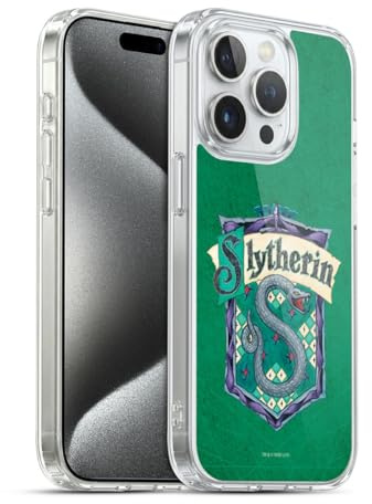 Head Case Designs Offizielle Harry Potter Slytherin Kamm Sorcerer's Stone I Gelhülle [Militärischer Schutzgrad] Kompatibel Mit Apple iPhone 15 Pro Und Kompatibel Mit MagSafe