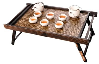 GRFIT Kleiner Tisch Tragbarer Holz-Frühstückstisch, Laptop-Nachttisch, TV-Tisch, Tisch-Stil, Doppel-Personen-Möbel Couchtisch Klein (Size : A)