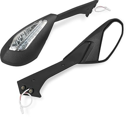 SCUUBE Für Ducati Panigale V4 V4 S V4S 2018-2023 V2 2020-2023 Motorradzubehör Rückspiegel Faltbar Mit Blinkern Licht Rückspiegel Spiegel universal