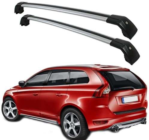 Dachträger-Querstangen Dachträger Dachgepäckträger für V-olvo XC60 2008 2009 2010 2011 2012 2013 2014 2015 2016 2017-2023 Dachträger aus Aluminium 2 Stücke,C