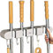 Accroche Balai Mural – ADIEU LES TROUS, SANS PERÇAGE – 4 Supports + 5 Crochets Fixation solide IDÉAL pour l'Organisation du Garage & Outils du Jardin – Support Porte Balais pour un Rangement OPTIMAL