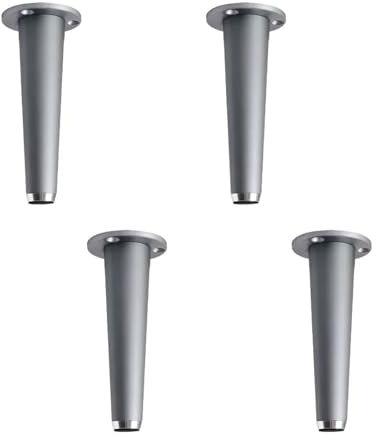 JINGSHIQIAOPL 8 bis 20 cm Möbelfüße Verstellbar aus Metall, Füsse für Schränke, Füße für Möbel 4er-Set (Schwarz, Gold, Grau, Weiß)(Gray,8CM/3IN)