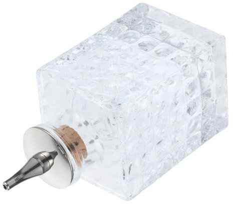 Alipis Bottiglia Vetro Piccola Per Bitter Da Bar Coperchio Bottiglie Di Vetro Portatili Per Uso Domestico Cocktail e Estratti Naturali