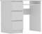 Shefa Line Cina Desk with Drawers - 3 Practical Drawers for Optimal Organisation, Office Table, Computer Desk, 90 x 50 cm Small Work Table, Children's Desk with Storage Space, Modern White