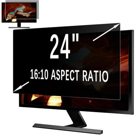 MoSuul Monitor Blickschutzfilter 24 Zoll 16:10, Computer & Desktop Privacy Filter, Anti-Spy Blickschutzfolie Anti-Blaulicht und Blendschutz für 24 Monitor