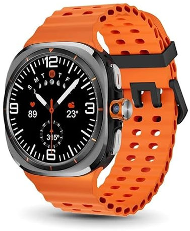 New U8 Ultra AMOLED Android 9.0 Smart Watch Men 4G 5G SIM Card WiFi GPS Compass 128GB Smartwatch Rotating Camera Sport Watch 2025 (Orange,4GB 64GB)