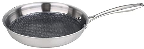 MasterPRO padella 20x4,2cm multistrato in acciaio antiaderente per induzione con manico ergonomico Hi-Tech3
