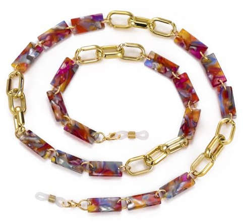Dreamtimes Acryl Brillenkette einstellbar leichtes Brillenhalter für Frauen Männer Farbe Vielfalt Sonnenbrille Kette
