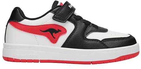Kangaroos Unisex Kinder K-cp Fair Ev Sneaker, Jet Black Fiery Red, 35 EU