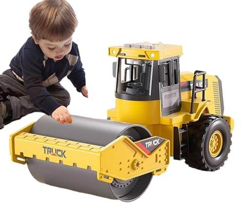 Simulation Road Roller Spielzeug - Realistisches Ingenieurfahrzeugmodell, Hobelwagen für Kinder | Design von Baumaschinen, STEM-Spielthema, pädagogisches Geschenk für ra