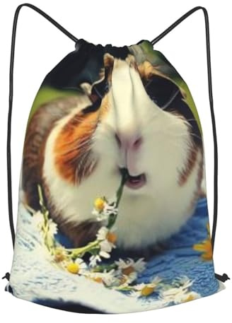 Moderne Rucksack Meerschweinchen Gym Sack Mit Kordelzug Daypack Für Damen Herren Sport 36X42Cm