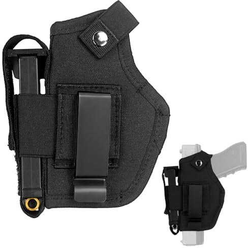 Universal Pistolenholster, Verdeckte Gürtelholster für Rechts- und Linkshänder, Abnehmbares Design, Training Waffentasche für Klein- und Großpistolen