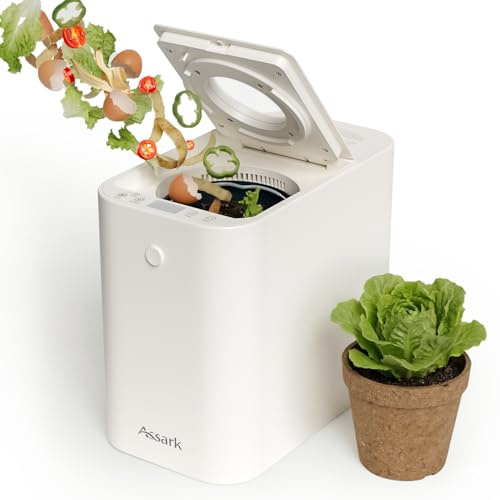 Electric Composter Smart 3L Kitchen Compost Bin Countertop Composter with Odorless Carbon Filter, Low Noise, Auto Clean, Visible Window Indoor Food Recycler Compost Tumbler Bin