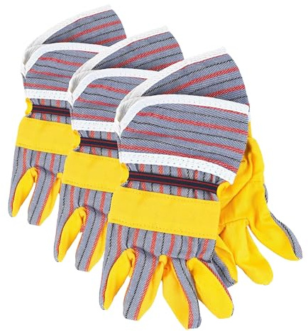 Theo Klein 8120 Bosch Arbeitshandschuhe | Hochwertige Handschuhe in Einheitsgröße | Maße: 10 cm x 1 cm x 19 cm | Spielzeug für Kinder ab 3 Jahren (Packung mit 3)