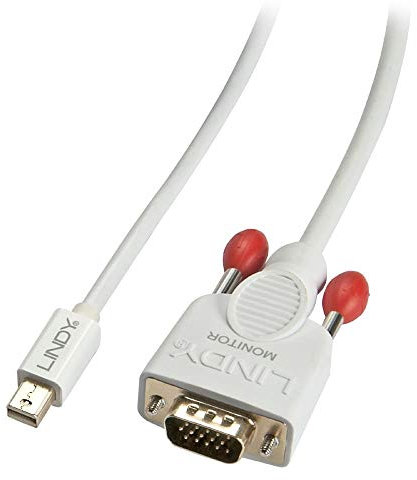 Lindy 41969 Câble Actif Mini DisplayPort vers VGA 5m Blanc