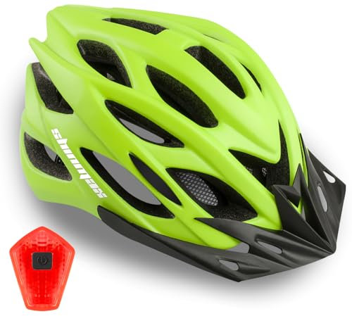 Shinmax Fahrradhelm Herren Damen mit Visier Abnehmbarer Fahrradhelm mit Licht MTB Fahrradhelm Erwachsenen Unisex Mountainbike Helm Radhelm Rennradhelm