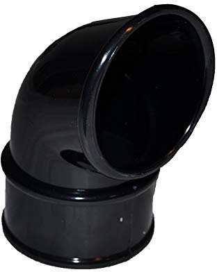 Round Downpipe Shoe - Black - Pack of 2