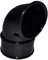 Round Downpipe Shoe - Black - Pack of 2