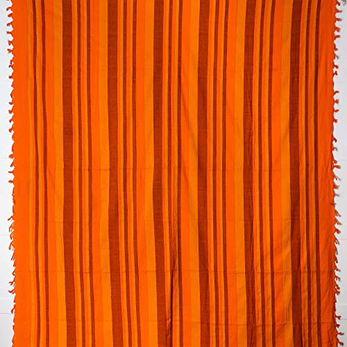 Aga's Own Indische Tagesdecke XXL Sofaüberwurf Bettüberwurf Wohndecke Indien/India Baumwolle Decke 220x250 cm VIELE Varianten (Orange)