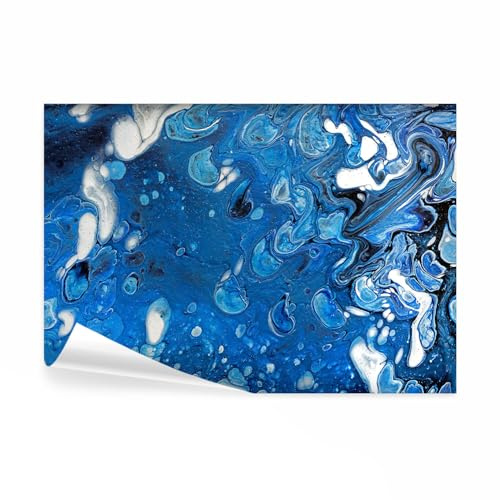 decomonkey Fototapete Stein, 400x280 cm, Abstrakt Muster blau, Vlies | Schlafzimmer, Wohnzimmer, Tapete, Fototapeten, Tapeten, Vliestapete, Wandtapete, moderne, Wand, Wandbild