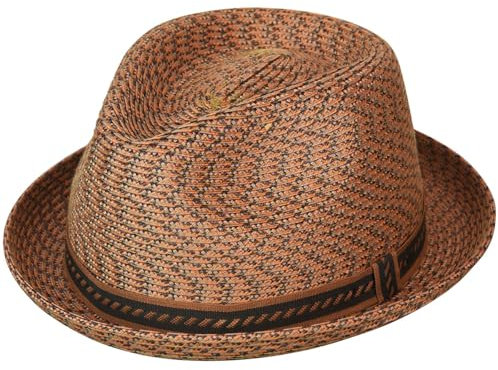 Bailey 1922 Mannes Strohhut Herrenhut Sommerhut Damen/Herren - Sonnenhut Strandhut mit Ripsband Frühling-Sommer Sommer - M (56-57 cm) orange
