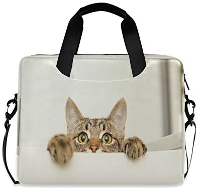 Laptop Bag for Women Men Cute Animal Cat Lightweight Briefcase 14 15.6 16in Laptop Sleeve Case Computer Shoulder Messenger Bag