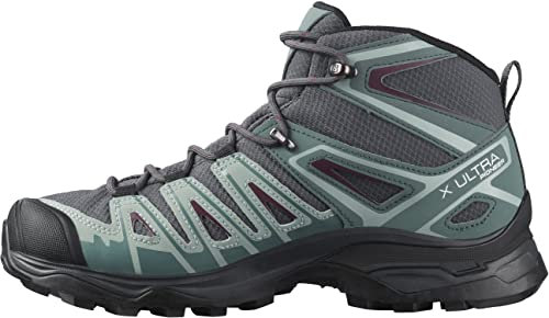 Salomon X Ultra Pioneer Mid ClimaSalomon Waterproof Damen Wanderschuhe, Alle Wetterbedingungen, Sicherer Fußhalt, Stabil und gedämpft, Ebony, 44