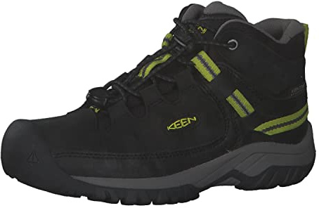 KEEN Unisex Kinder Targhee Mid Waterproof Wanderstiefel, Black Steel Grey, 34 EU