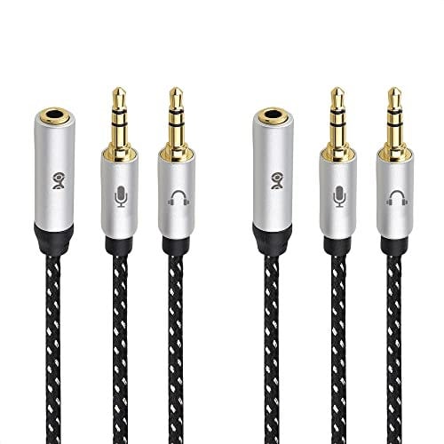 Cable Matters (Pack de 2) Câble diviseur de Micro pour Casque 3,5 mm Femelle vers Double mâle (diviseur de Casque 3,5 mm) - 0,2 m / 10 Pouces