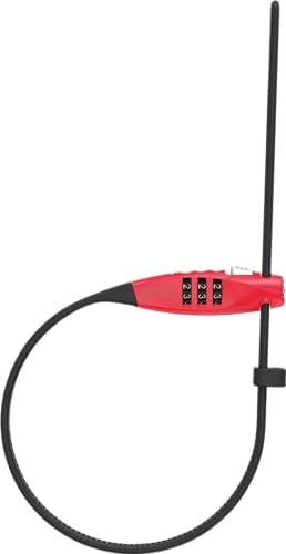 ABUS Combiflex TravelGuard candado de cable - candado para asegurar cascos, cochecitos, esquís y equipaje - 45 cm de longitud de cable - con código numérico - rojo