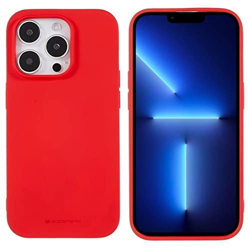 CoverKingz Handyhülle kompatibel mit iPhone 14 Pro - Silikon Handy Hülle Soft Case - Weiche Smartphone Schutzhülle Matt Rot