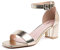 Hitmars Sandali Donna con Tacco Estivi Scarpe Cinturino Alla Caviglia Fibbia Punta Aperta Eleganti Cerimonia Oro Taglia 39 EU