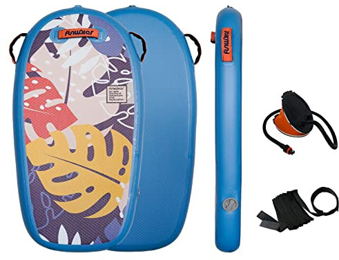 FunWater Aufblasbares Surfbrett, Leichtes Bodyboard mit Premium-Leash und Handschlaufe für Kinder und Erwachsene
