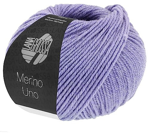 LANA GROSSA Merino Uno | Klassische Merinowolle mit Superwash-Ausrüstung | Handstrickgarn aus 100% Schurwolle (Merino) | 50g Wolle zum Stricken & Häkeln | 125m Garn FB69