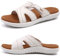KuaiLu Ciabatte Donna Ortopediche Moda Leggere Comode Supporto Arco Plantare Doccia Sandali Estive Spiaggia Piscina Aperte Mare Pantofole Antiscivolo Gomma Suole Scarpe Bianco kaki 38