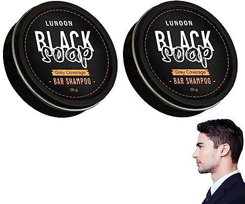 GrauGlanz - Haar Revitalisierungsbar, Grau Glanz Seife, Natürlich Graue Haarentfernungsseife, Solid Shampoo Bar, Haar Verdunkelung Festes Shampoo, Haarseife für Graues Haar (2PCS)