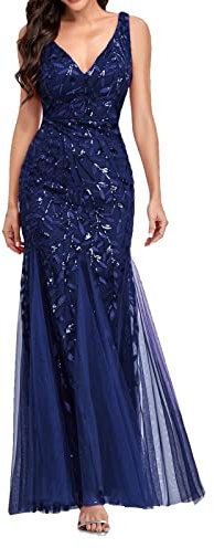 Daikascbny Abito da Donna Elegante per Festa, Ballo, Cerimonia - Vestito Lungo Confortevole Con Spacco, Senza Maniche per Cocktail Party e Damigella d'Onore