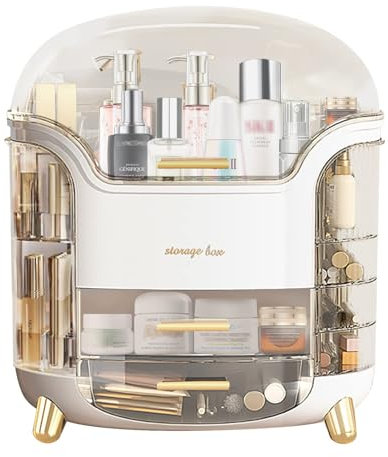 Wuciray Caja Organizador Maquillaje Makeup Skincare Organizer con Cajones Gran Capacidad Transparente