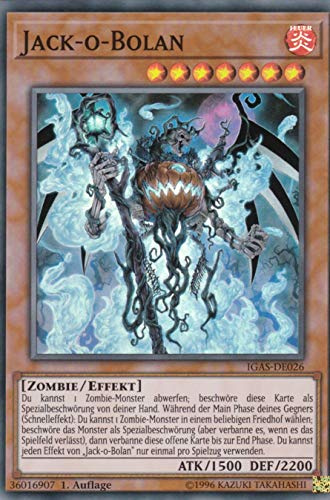 IGAS-DE026 - Jack-o-Bolan - Super Rare - 1. Auflage - Deutsch - Ignition Assault - mit LMS Trading Fieldcenter-Karte Yugioh