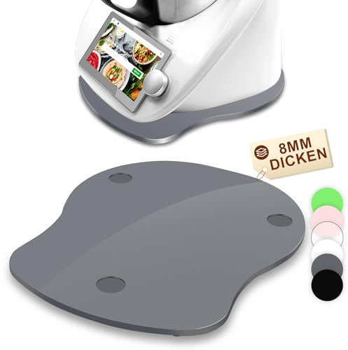 für Thermomix TM6 TM5 Gleitbrett Acryl - Schnelles Bewegen Rollbrett für Thermomix Vorwerk Küchenmaschine TM 6 Zubehör Unterlage Brett (Grau)