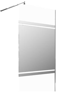 Vente-unique-Paroi de douche à l'italienne avec effet miroir - 120 x 200 cm - ZENADO