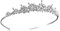 Strass silberne Tiara für Frauen Kristallprinzessin Kristallkronen Diademe kopfschmuck Hochzeitskrone Kristall-Party-Tiara Abschlussball Stirnband Ring Kopfbedeckung Fräulein